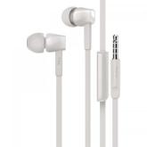 TCL In-ear Wired Headset, Strong Bass, Frequency of response: 10-22K, Sensitivity: 107 dB, Driver Size: 8.6mm, Impedence: 16 Ohm, Acoustic system: closed, Max power input: 20mW, Connectivity type: 3.5mm jack, Color Ash White