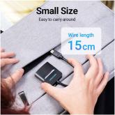 Convertor video Vention, USB Type-C(T) la HDMI(M), 0.15m, rezolutie maxima 4K la 30Hz, conectori auriti, invelis PVC si ABS, negru, 