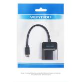 Convertor video Vention, USB Type-C(T) la VGA (M), 0.15m, rezolutie maxima 1080p la 60 Hz, conectori auriti, cupru, invelis PVC, negru, 