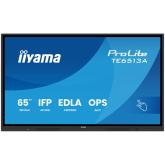 IIYAMA LFD Interactive TE6513A-B1AG Thin bezel 4K 450 cd/m PureTouch-IR 40, 10pt writing  200Hz Scan rate iiWare 21E (Android 14 OS) Google EDLA, iiControl (DMS), WhiteBoard, web browser