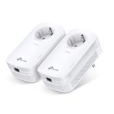 TP-Link AV1200 Gigabit Passthrough Powerline Starter Kit, TL-PA8010PKIT, HomePlug AV2, HomePlug AV, IEEE1901, IEEE802.3, IEEE802.3u,IEEE802.3ab, 1*Gigabit Ethernet Port, Power Socket, Pair Button, PWR,PLC, ETH
