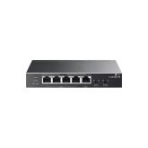 SWITCH PoE TP-LINK, 5 porturi Gigabit (1-Port PoE++ in si 4 PoE+ out), IEEE 802.3at/af, buget PoE 66W maxim, carcasa metalica 