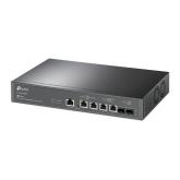 TP-Link JetStream 6-Port 10GE L2+ Managed Switch with 4-Port PoE++ TL- SX3206HPP, Interfata: 4× 100/1000/2500/5000/10000 Mbps, 2× 10G SFP+,1× RJ45 Console Port, 1× Micro-USB Console Port, 2 ventilatoare, Power Budget: 200 W, Dimensiuni: 294× 180 × 44 mm, 