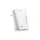 TP-Link, Adaptor PowerLine 300Mbps, Extender Wireless N300, HomePlug AV ,2 porturi 10/100Mbps, Plug and Play, WiFi Clone
