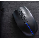 Mouse wireless Tellur Silent Click, interfata USB, rezolutie 1600 DPI, 6 butoane, negru