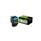 Toner Original Lexmark Cyan, 80C2SCE, pentru CX310|CX410|CX510, 2K, incl.TV 0.8 RON, 