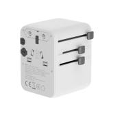ALIMENTATOR retea 220V GEMBIRD, universal, conectori: US/UK/EU/AU, 2x USB Type-C PD 70W, 2x USB-A 15W, siguranta 10A, max. 2500W, alb, 