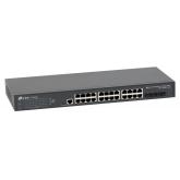 Switch TP-Link TL-SG3428X, Jetstream, managed L2+, 24× 10/100/1000 Mbps RJ45, 4× 10G SFP, 1× RJ45 Console Port, 1× Micro-USB Console Port, Fanless, Rack Mountable, Switching Capacity 128 Gbps, Packet Forwarding Rate 95.23 Mpps.