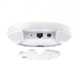 TP-Link Wireless Access Point EAP650, AX3000 Wireless Dual Band Indoor, 1× Gigabit Ethernet (RJ-45) Port (Support 802.3at PoE), antenna interna: 2.4 GHz: 2× 4 dBi, 5 GHz: 4× 5 dBi, Standarde Wireless: IEEE 802.11ax/ac/n/g/b/a, Rată de Semnal: 5 GHz: Până 
