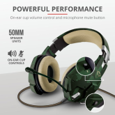 Casti cu microfon Trust GXT 322C Carus Gaming Headset, jungle camo