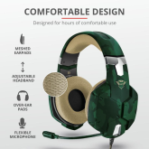 Casti cu microfon Trust GXT 322C Carus Gaming Headset, jungle camo