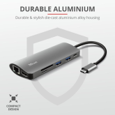 Hub USB Trust Dalyx, 7 porturi USB-C, negru