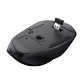 Mouse Trust Fyda ergonomic, reincarcabil, wireless RF 2.4GHz, USB2.0, 6 butoane, rezolutie 2400 DPI, negru