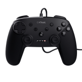 Trust GXT 541 Muta Wired controller pentru PC    Features Mobile phone mount no Software no   Control Controls 8-way, directional pad, A, B, X, L1, L2, L3, R1, R2, R3, select, start Number of buttons 15 Shoulder buttons yes Programmable buttons no Trigger
