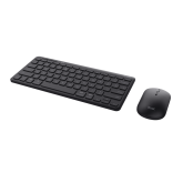 Trust Kit Wireless keyboard+mouse Lyra, mouse optic, rezolutie maxima 1200 DPI, conectivitate wireless, intefata USB-C, USB-A, negru