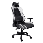 Scaun gaming Trust GXT 714B Ruya Comfortable, roti, ridicare pe gaz clasa 4, adjustabil pe inaltime, material plastic + PU leather, greutate maxima suportata 150 kg, negru/alb