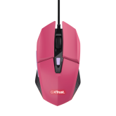 Mouse Trust GXT110W Felox cu fir,  6400 DPI, roz