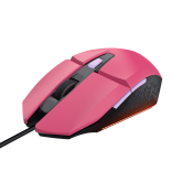 Mouse Trust GXT110W Felox cu fir,  6400 DPI, roz