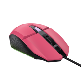 Mouse Trust GXT110W Felox cu fir,  6400 DPI, roz