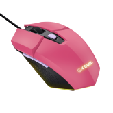 Mouse Trust GXT110W Felox cu fir,  6400 DPI, roz