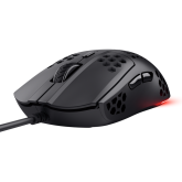 Mouse Trust GXT 928 Helox cu fir, optic, rezolutie meaxima 6400 DPI, alb