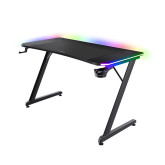 Masa gaming Trust GXT 710 Luminus Pro, iluminare RGB, greutate maxima suportata 150 kg, potrivita pentru consola gaming, lampa, laptop, monitor, smartphone, smartTV, pc, tableta, negru