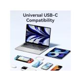 Cablu alimentare si date Vention, USB Type-C (T) la USB Type-C (T), 1m, 480 Mbps, 60W, PVC, alb, 