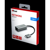 Adaptor Trust Dalyx, USB-C to Ethernet, silver