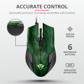 Mouse Trust GXT 781 Rixa Camo, Gaming Mouse, verde militar