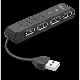 Hub USB Trust Vecco Mini, 4 Port USB 2.0, negru