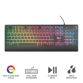 Tastatura Ziva Gaming Rainbow LED Keyboard, neagra
