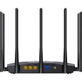 Tenda| TX2 PRO | Router wireless | 802.11a.x | AX 1500 Dual Band | Porturi 1 WAN, 3 LAN Gigabit| Antene 5 externe 6 dbi | | Negru