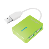 HUB extern LOGILINK, porturi USB: USB 2.0 x 4, conectare prin USB 2.0, Smile, verde, 