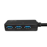 CABLU USB LOGILINK prelungitor, USB 3.0 (T) la 2 x USB 2.0 (M), 10m, activ (permite folosirea unui cablu USB lung), negru, 