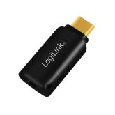ADAPTOR audio LOGILINK USB-C la 3.5 mm jack (M), black, 