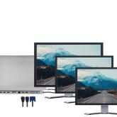 DOCKING Station LOGILINK universal, conectare PC USB 3.1, USB 3.0 x 3, porturi video VGA x 1, HDMI x 2, RJ-45, card reader, PD 3.0 pana la 100W, argintiu, 