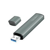 HUB extern LOGILINK, porturi USB: USB-A 3.0 x 3, conectare prin USB-A, aluminiu, prot. supracurent, supratensiune, gri, 