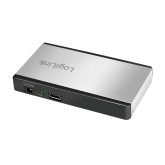 HUB extern LOGILINK, porturi USB: USB-A 2.0 x 4, conectare prin USB, aluminiu, argintiu, 