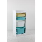 Raft depozitare cu 4 cosuri colorate, U-Grow