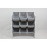 Raft depozitare cu 9 cosuri colorate