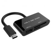 GEMBIRD UHB-CR3-02 Gembird compact USB Type-C SDXC combo card reader OTG black