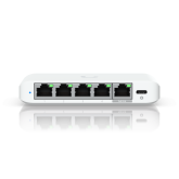 Ubiquiti USW-Flex-2.5G-5, 5 porturi RJ45 1/2.5 GbE, capacitate 25 Gbps, 1 adaptor de alimentare AC, 5V DC, 1A, 1 PoE (PairA 1, 2+; 3, 6-)(PairB 4, 5+; 7, 8-), dimensiuni 117.1 x 90 x 21.2 mm (4.6 x 3.5 x 0.8