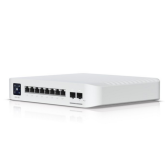 Ubiquiti USW-Pro-8-PoE-EU An 8-port, Layer 3 switch with PoE+ and PoE++ output.