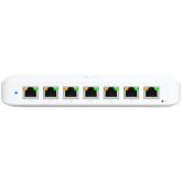 Ubiquiti USW-Ultra-210W-EU compact, Layer 2, 8-port GbE PoE switch with versatile mounting options, 7x GbE PoE+ output ports, GbE port with optional PoE++ input, 202W PoE availability with the included AC power adapter