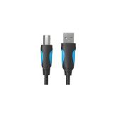 Cablu USB Vention, USB B (T) la USB A (T), 3m, 480 Mbps, PVC, negru, 