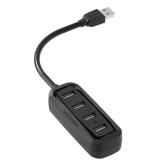 HUB USB Vention, porturi: 4 x USB 2.0, conectare prin USB 2.0 (T), rata transfer 480 Mbps, ABS, negru, 