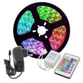 Kit Banda LED RGB Vivalux BAGRA, 3 metri, 14.4W, 30 SMD LED/m, 230V, lumina alba si color, dimabila, 15000h, 120°, IP20, + telecomanda