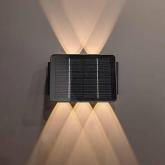 Aplica LED solara Vivalux DOMINO, 10W, 70lm , lumina neutra (4000K), IP54, 155x118x85mm, Negru