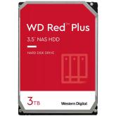HDD NAS WD Red Plus 3TB CMR, 3.5'', 256MB, 5400 RPM, SATA, TBW: 180