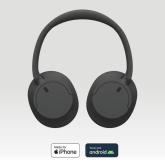 Casti Over the Ear Sony WHCH720NB.CE7, Noise Cancelling, Wireless, Bluetooth, Multipoint connection,Microfon, Quick Charge, Autonomie 35 ore, Negru
